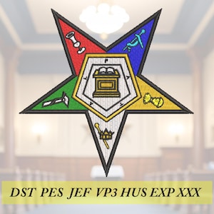 Order of the Eastern Star machine embroidery design files