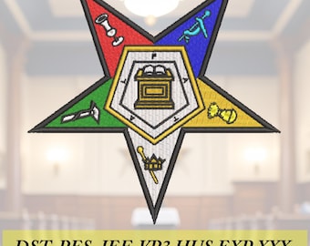 Order of the Eastern Star machine embroidery design files
