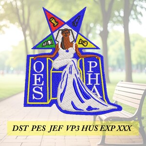 OES Order of the Eastern Star PHA machine embroidery design files