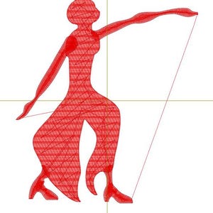 Delta Sigma Theta Lady of Fortitude machine embroidery design image 4