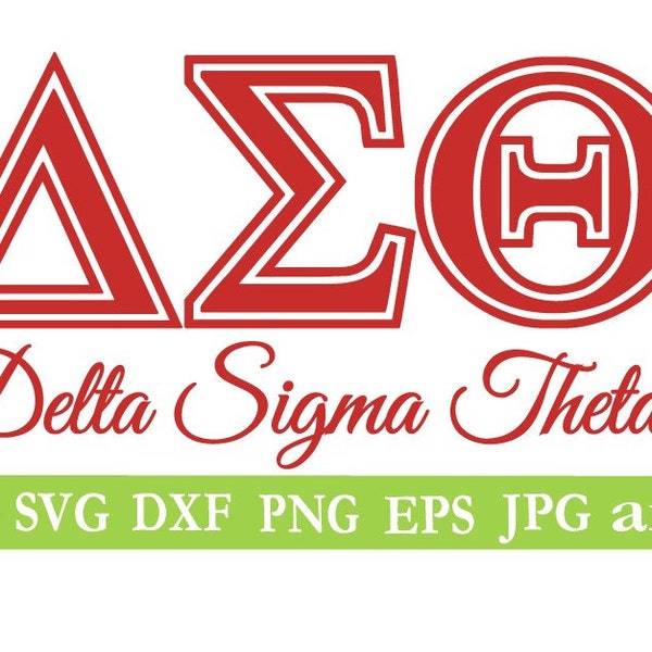 Delta Sigma Theta cut File, Silhouette,Cricut, Jpeg, svg,dfx, eps, png, clip art