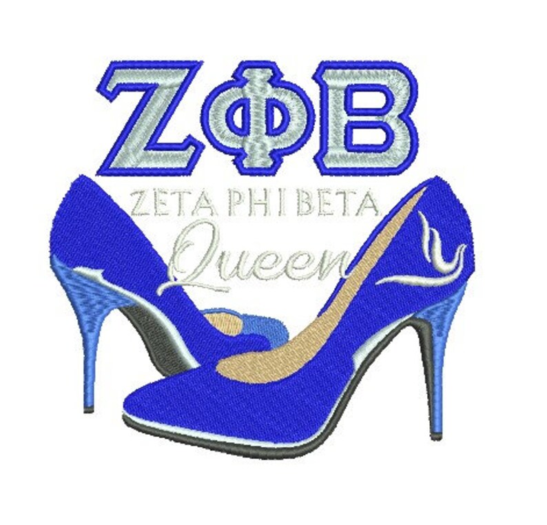 Zeta Phi Beta embroidery design