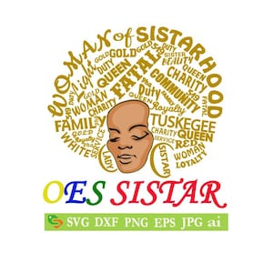 OES Sistar Order of the Eastern Star,cut File, Silhouette,Cricut, Jpeg, svg,dfx eps, png, clip art