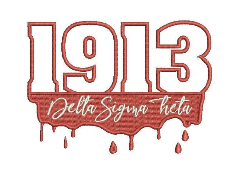 Delta Sigma Theta Embroidery Design Etsy