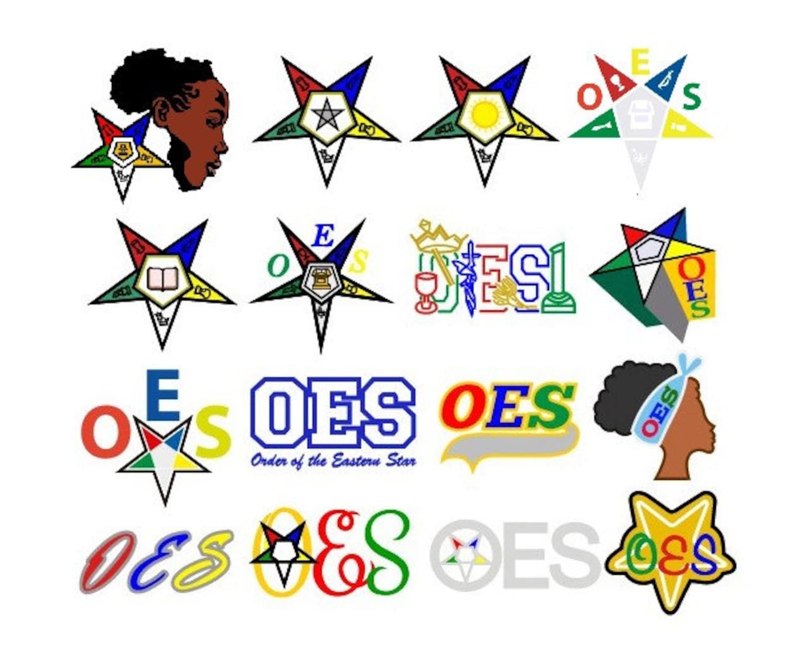OES Order of the Eastern Star SVG 16 Design Packsvg Cut Etsy