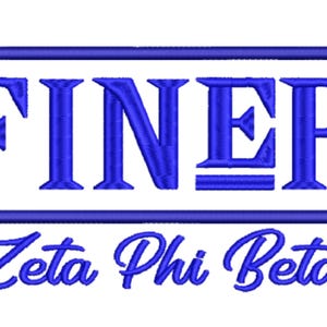 File di disegno per ricamo a macchina Finer Zeta Phi Beta 2