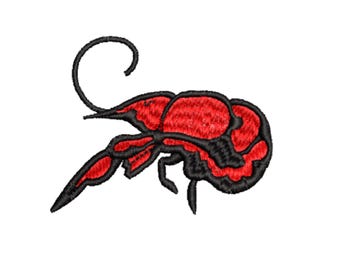 Crawfish machine embroidery design files