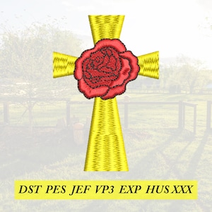 Rose Cross Rosicrucian Order machine embroidery design, dst, pes, jef, exp, hus, xxx, vp3