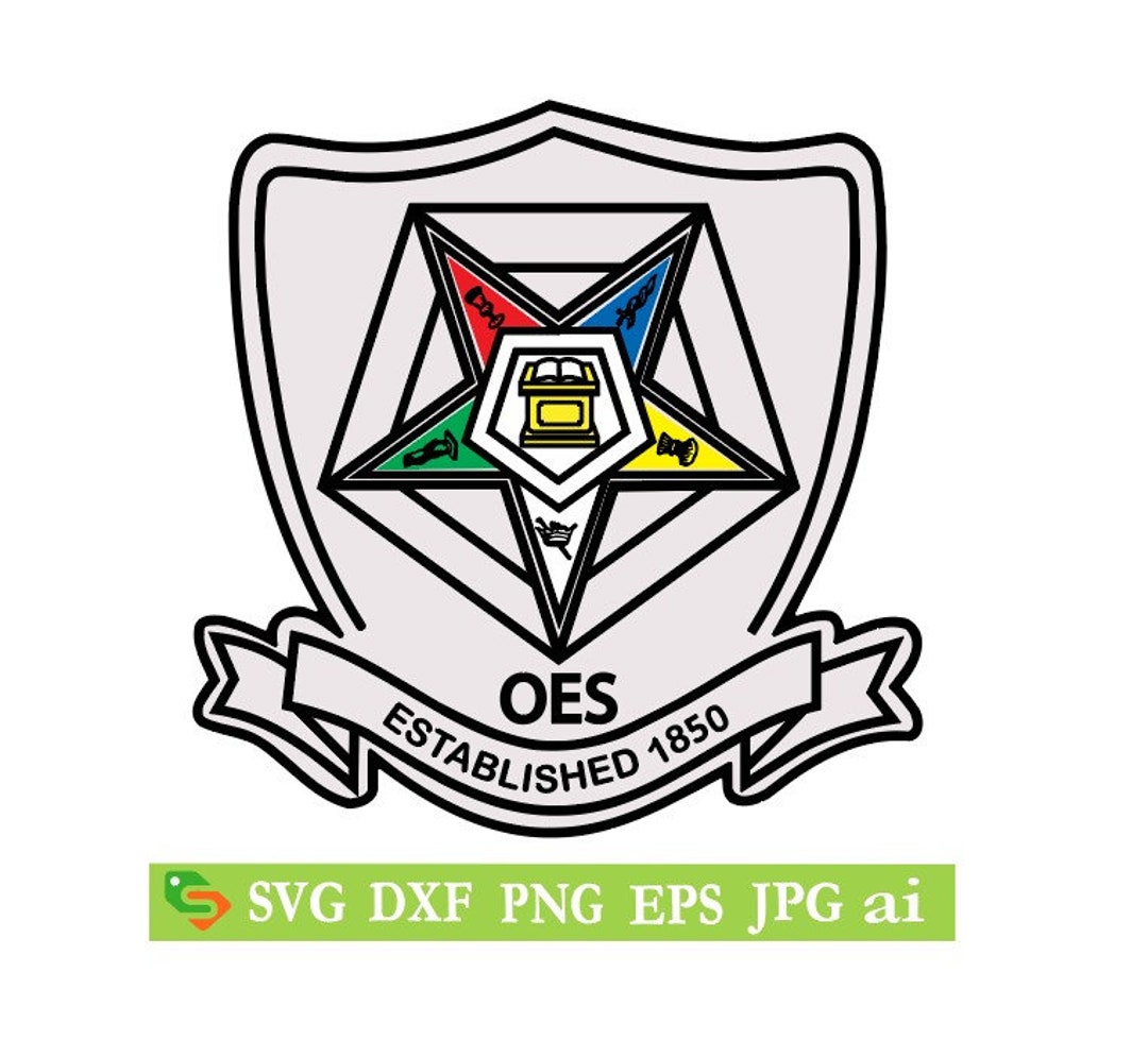 OES Order of the Eastern Star Est 1850 Cut File, Silhouette,cricut