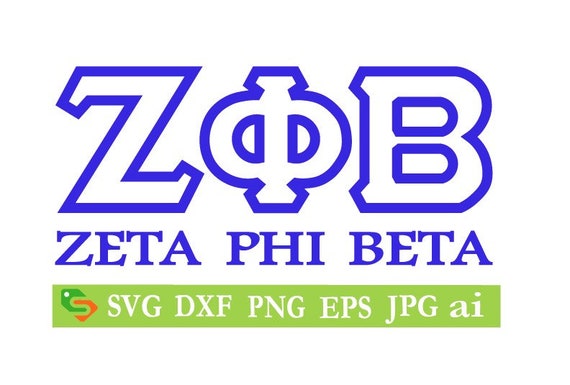 Zeta Phi Beta Clip Art File PNG JPG SVG Iron On Decal Template Files 