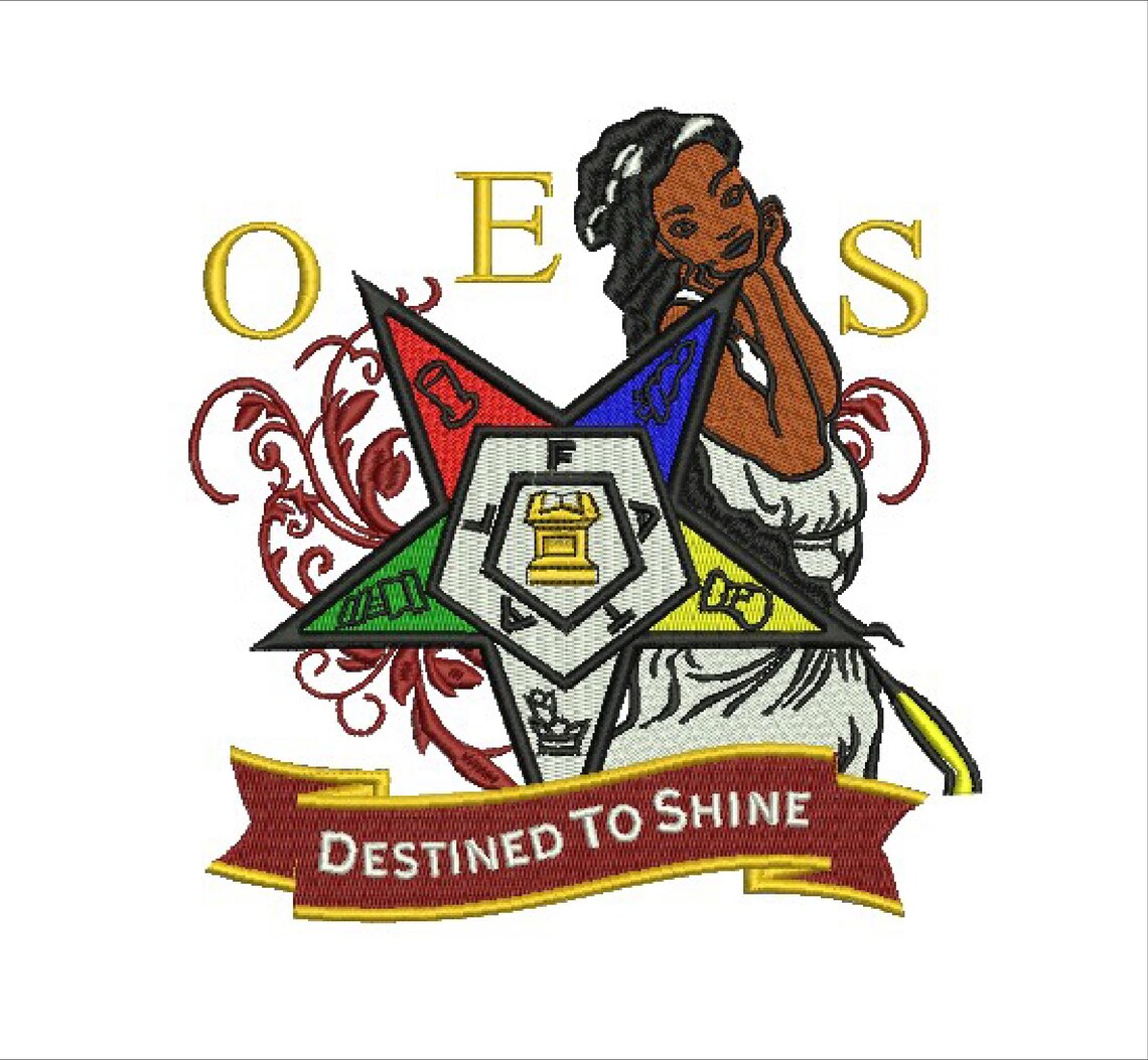 OES Order of the Eastern Star Destined to Shine Machine Embroidery ...