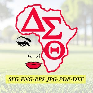 Delta Sigma Theta AEO Africa, cut File, Jpeg, svg,dfx, eps, png, clip art image 1
