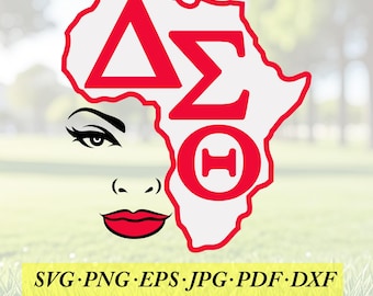 Delta Sigma Theta AEO Africa, cut File, Jpeg, svg,dfx, eps, png, clip art
