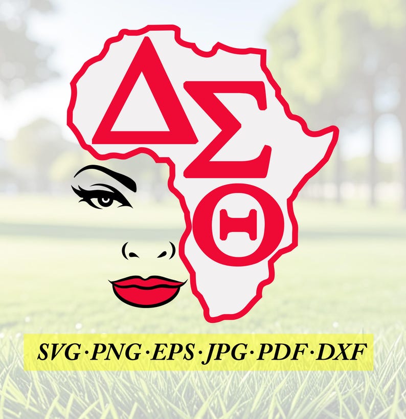 Delta Sigma Theta AEO Africa, cut File, Jpeg, svg,dfx, eps, png, clip art image 1