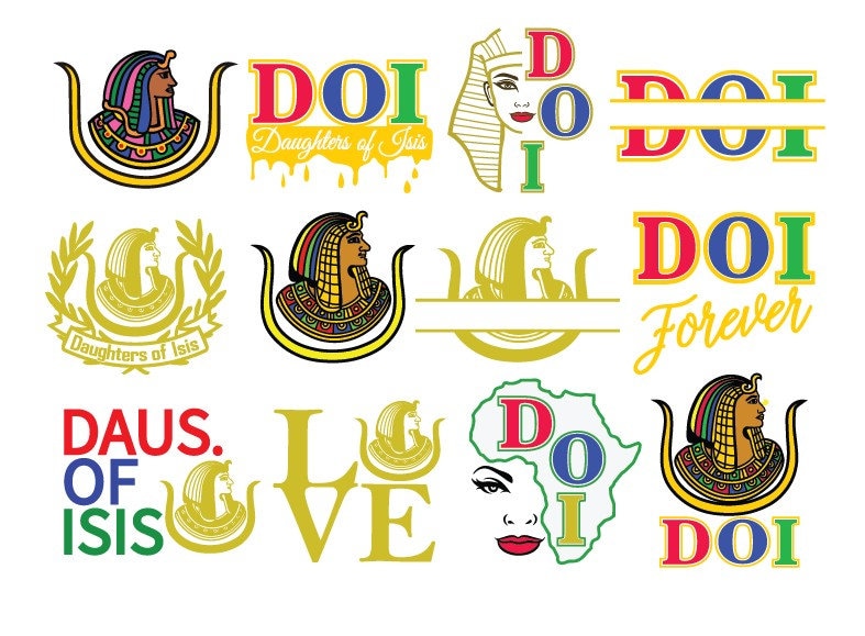 Daughters of Isis design pack, 12 designs,Cut File, Silhouette Cricut, Jpeg,dfx,svg, eps, png, clip art