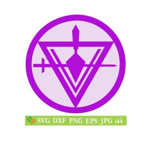 York Rite The Sword and Trowel, Silhouette, Cricut,Cut Files, Jpeg,dfx, svg, eps, png, clip art