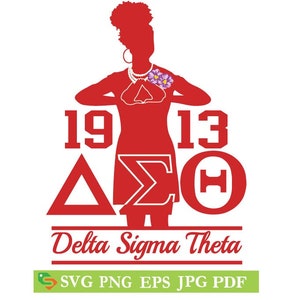 Delta Delta Theta Lady 1913 Theta Lady Handzeichen geschnitten Datei, Silhouette, Cricut, Jpeg, svg, dfx, eps, png, clip art