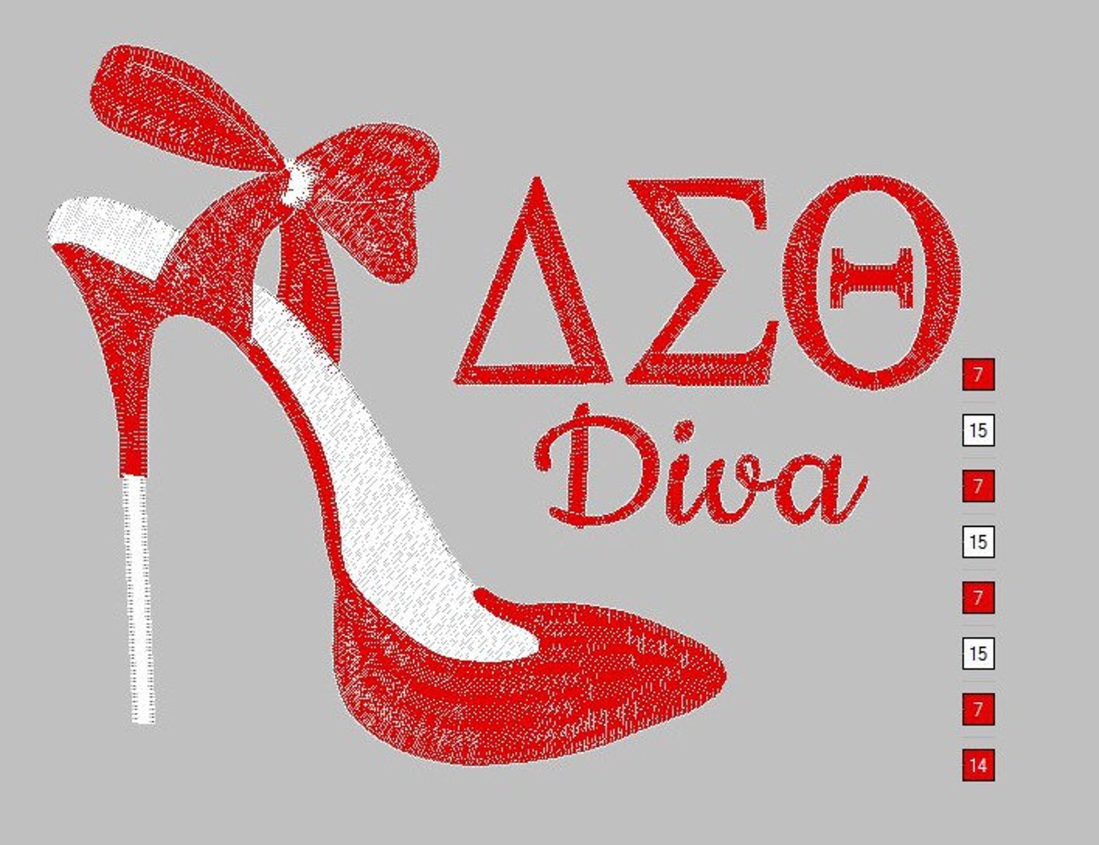 Delta Sigma Theta Diva Embroidery Design Etsy