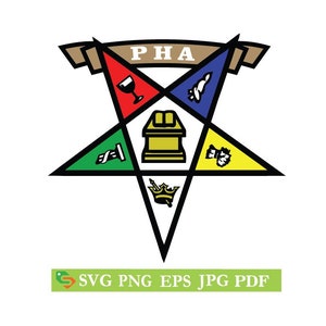 Order of Eastern Star PHA Cut File: Cricut, Silhouette, Clipart (Digital Download)