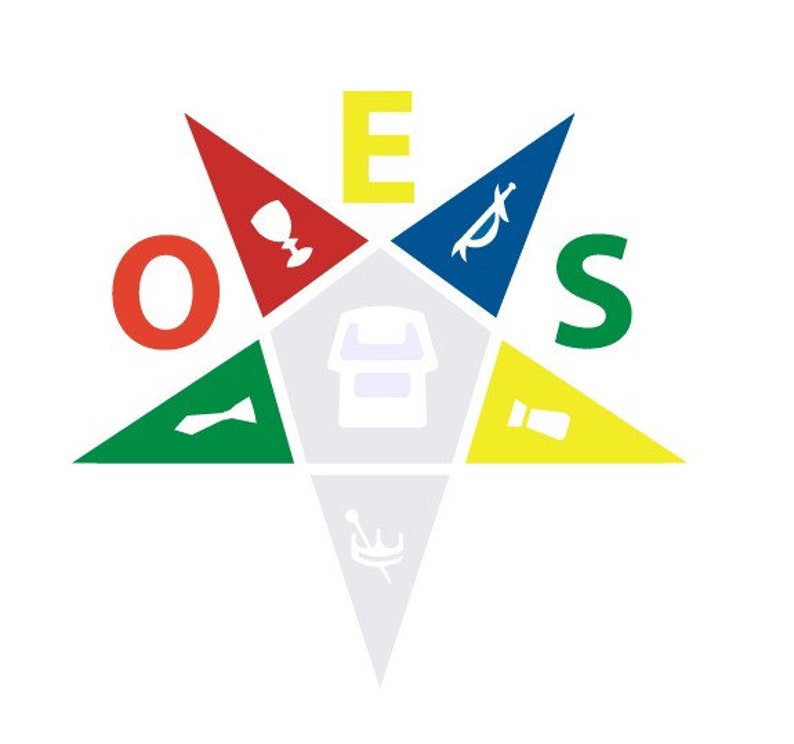 Download OES Order of the Eastern Star Cut File Silhouette Cricut | Etsy