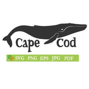 Cape Cod whale Cut File, Silhouette Cricut, Jpeg,svg, eps, png, clip art