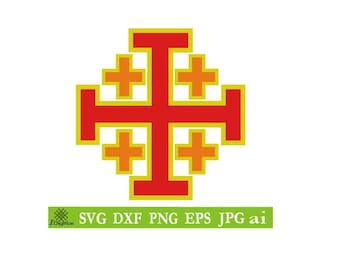 Adesivo Sticker Croce Di Gerusalemme Templare Bandiera Crociate - Foto 13