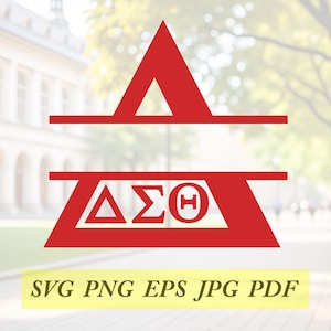 Delta Sigma Theta split monogram SVG,PNG, delta sigma theta Clipart, delta sigma theta Vector, Cricut Cut File, sublimation