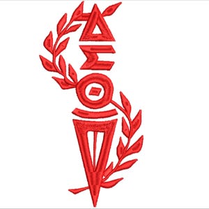 Delta Sigma Theta torch machine embroidery design files