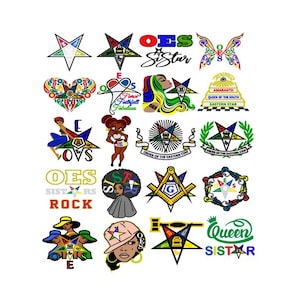 OES Order of the Eastern Star SVG pack,SVG cut files, Cut File, Silhouette,Cricut, Jpeg,svg, eps,dfx,png, clip art