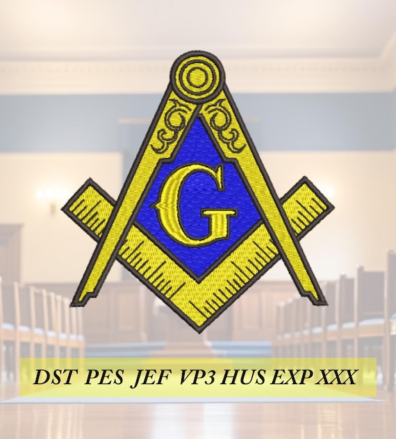 Freemason Square Compass Masonic machine embroidery design files