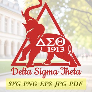 Delta Sigma Theta elephant cut File, Silhouette,Cricut, Jpeg, svg,dfx, eps, png, clip art