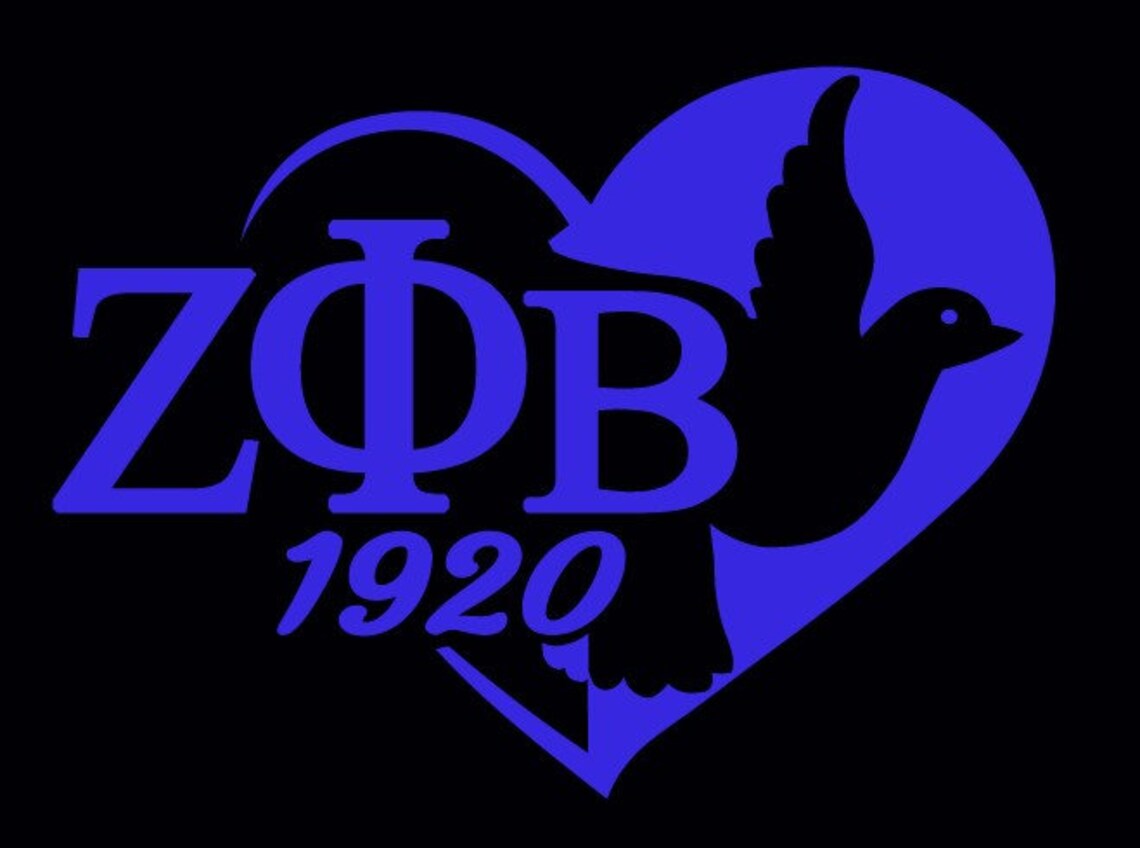 Zeta Phi Beta Heart Dove Cut File Silhouettecricut Jpeg Etsy
