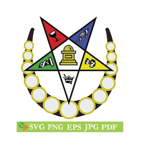 Order of the Eastern Star SVG: Crescent Moon Cut File (Digital Download)
