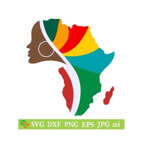 Africa map Silhouette, Cricut,Cut Files, Jpeg, SVG, EPS, PNG, clip art