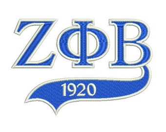 Zeta Phi Beta embroidery design