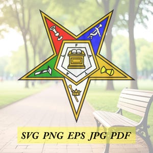 Order of the Eastern Star Cut File: SVG, Cricut, Silhouette (Digital Download)