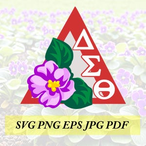 Delta Sigma Theta African violet cut File, Silhouette,Cricut, Jpeg, svg,eps, png, clip art