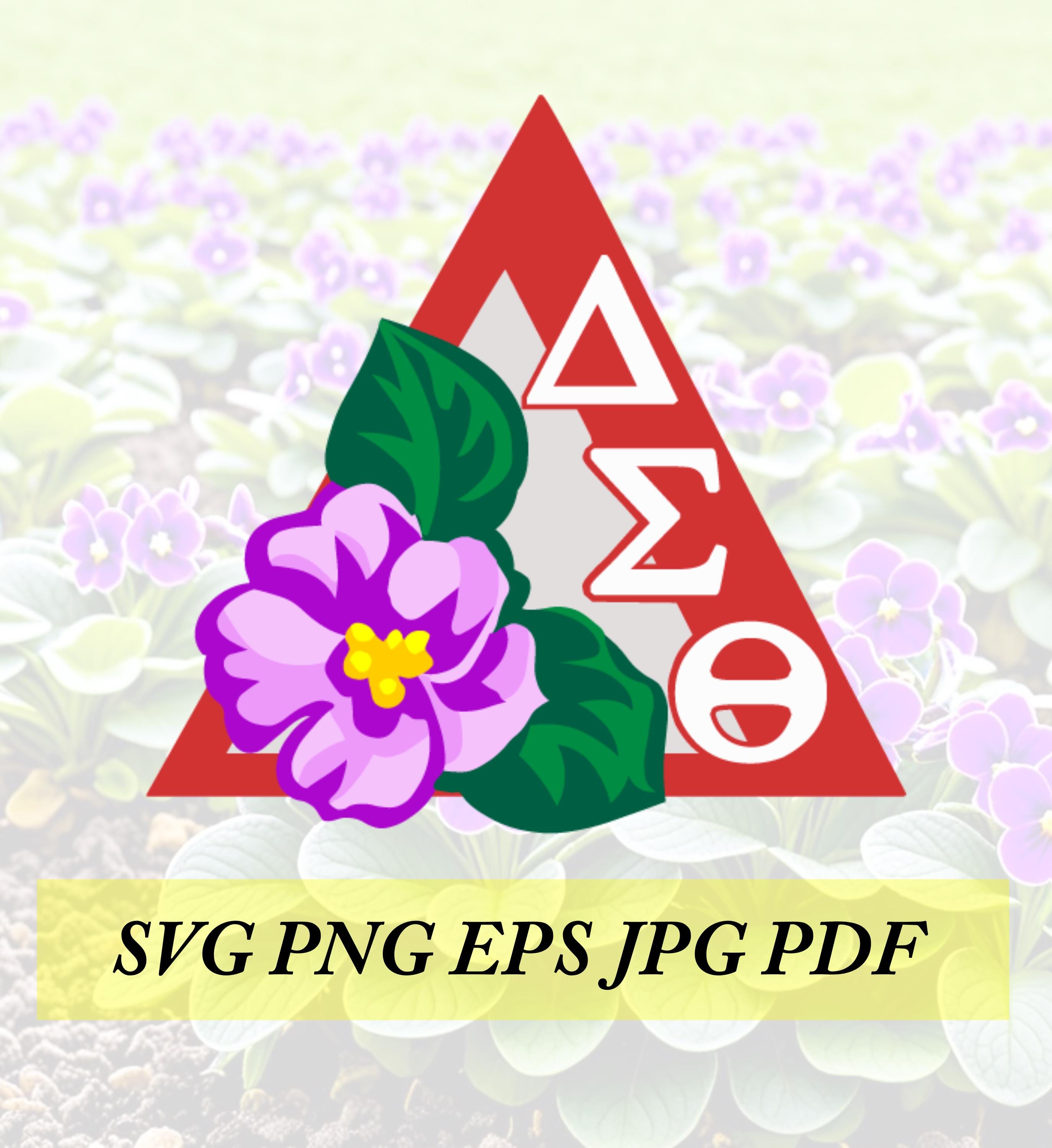 Delta Sigma Theta African Violet Cut File, Silhouette,cricut, Jpeg