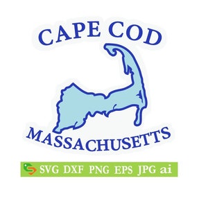 Cape Cod Mass Cut File, Silhouette,Cricut, Jpeg,svg, eps, dfx,png, clip art