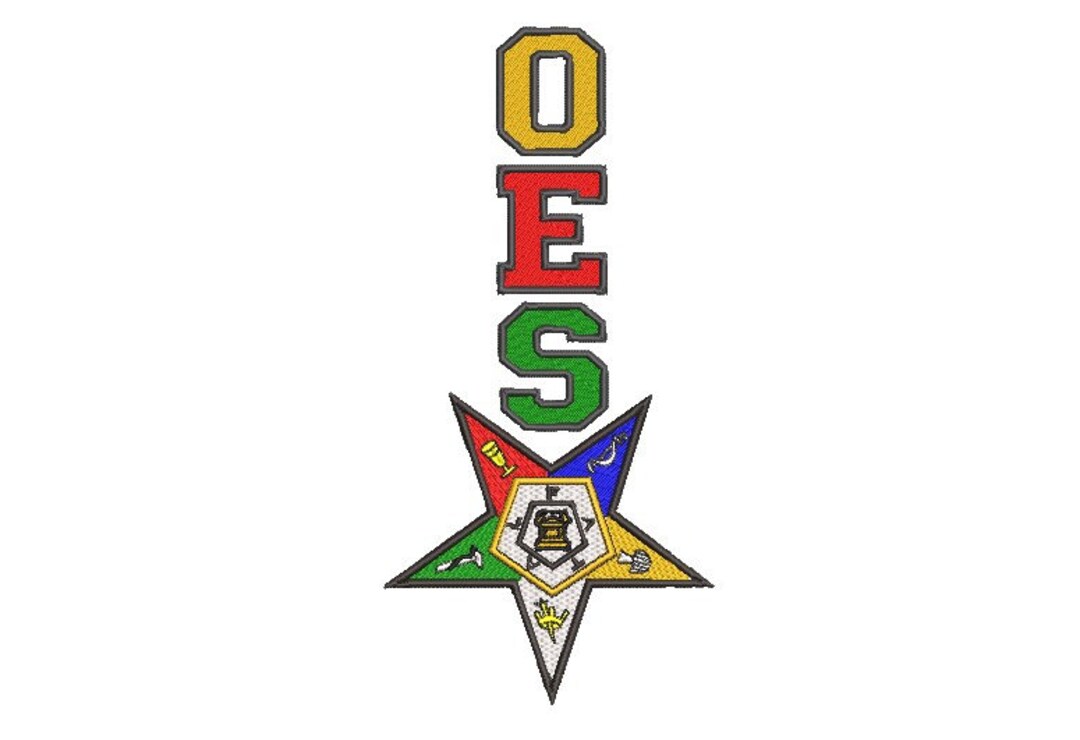 OES Order of the Eastern Star Vertical Machine Embroidery Design - Etsy