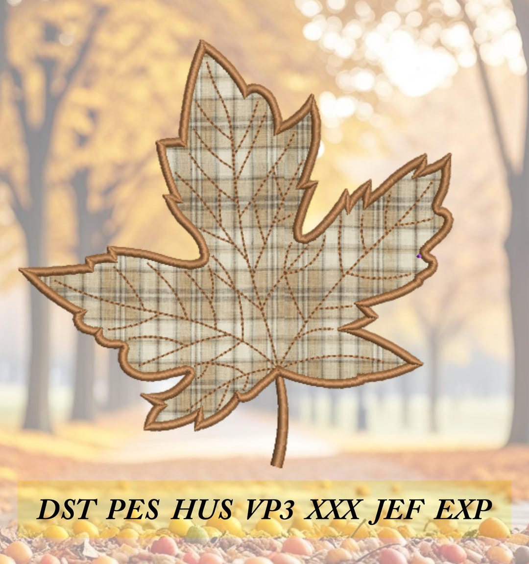 Autumn Leaf Applique Machine Embroidery Design Files Maple Leaf ...
