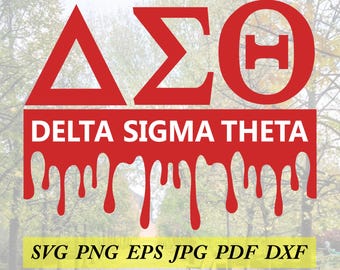 Delta Sigma Theta drips cut File, Silhouette,Cricut, Jpeg, svg,dfx, eps, png