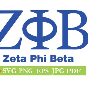 Zeta Phi Beta cut File, Silhouette,Cricut, Jpeg, svg,dfx, eps, png, clip art