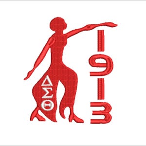 Delta Sigma Theta 1913 Lady of Fortitude embroidery design
