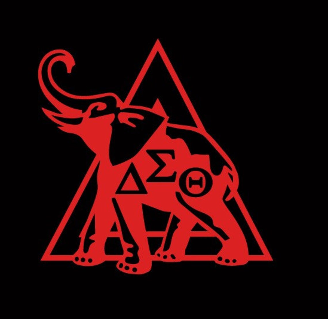 Delta Sigma Theta Elephant Cut File Silhouettecricut Jpeg Etsy