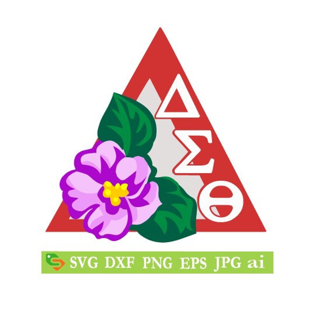 Delta Sigma Theta African Violet Cut File, Silhouette,cricut, Jpeg, Svg