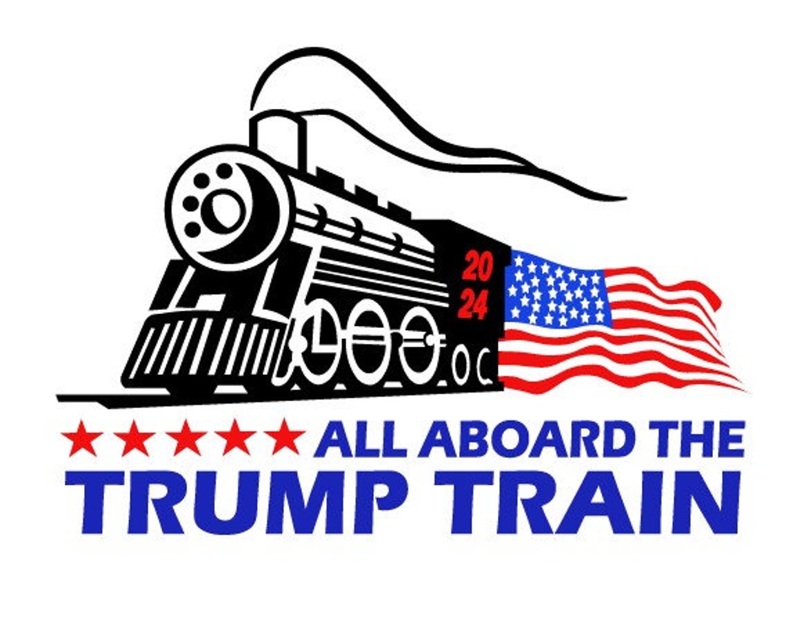 All aboard trump train 2024cut File SilhouetteCricut Jpeg Etsy