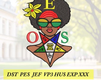 OES Order of the Eastern Star Diva machine embroidery design files