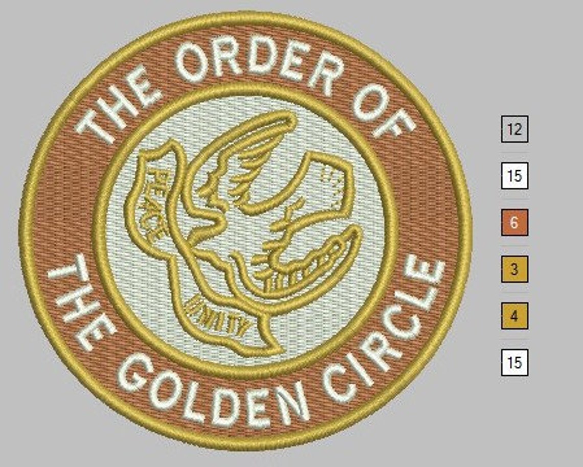 The Order of the Golden Circle Embroidery Design Etsy