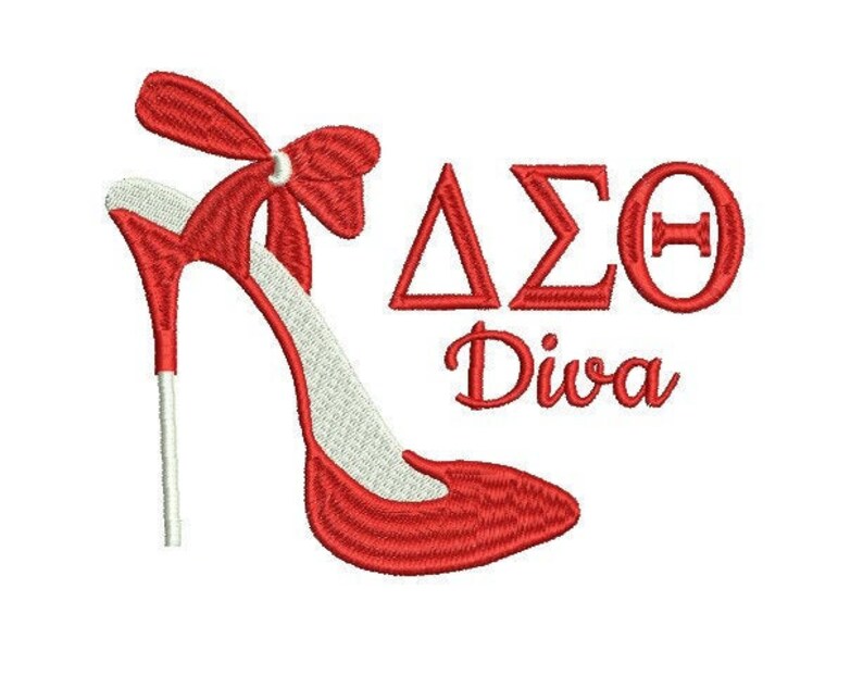 Delta Sigma Theta Diva Embroidery Design Etsy